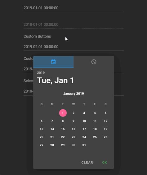 Input TextField with DatePicker using Vuetify(supports Tab and .